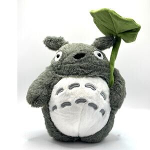 Studio Ghibli Totoro Big Gray Plush Soft Cuddly Stuffie with Adjustable Leaf